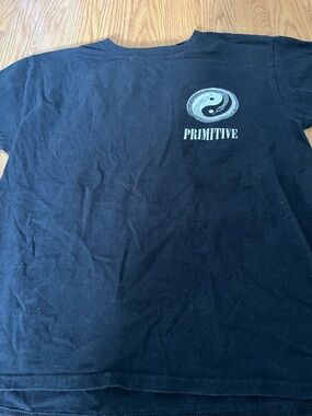 Primitive Black Crewneck Tee with Subtle Interior Logo